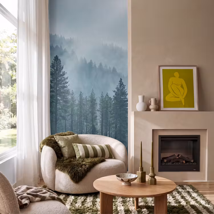 Behang - Naaldwoud - Bergen - Nebel — 1