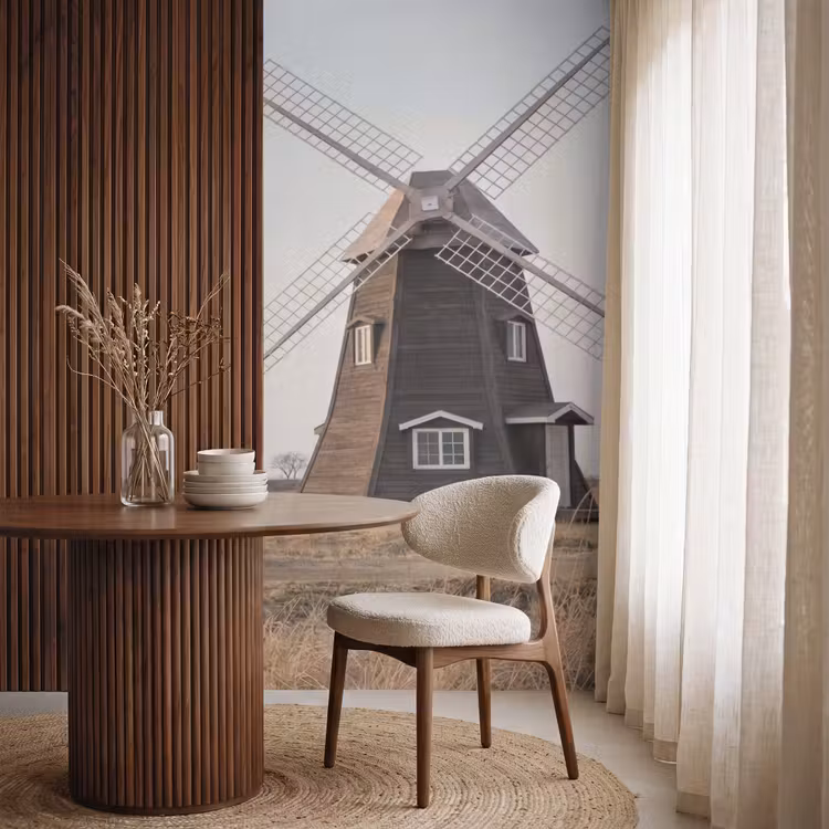 Behang - Windmolens - Landschap - Veld — 4