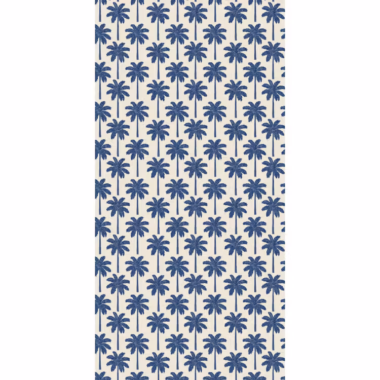 Behang - Symmetrisch - Palm - Blauw — 2