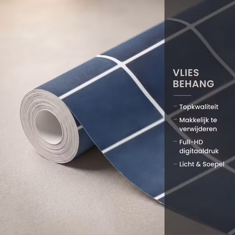 Behang - Tegel - Modern - Blauw — 3