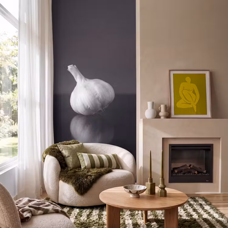Behang - Knoflook - Zwart - Wit — 1