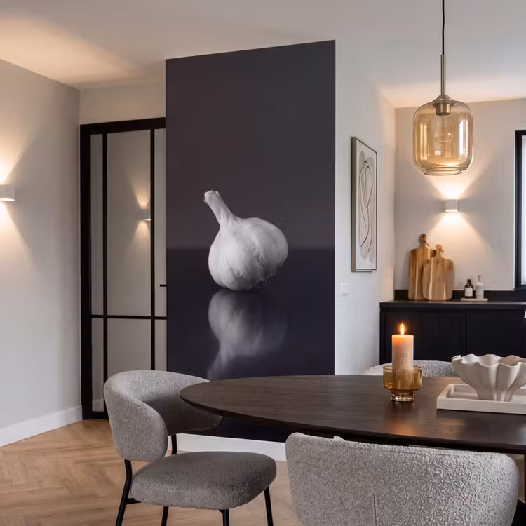 Behang - Knoflook - Zwart - Wit — 5