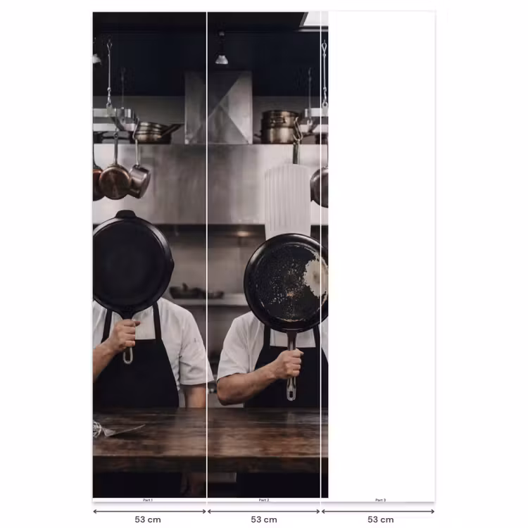 Behang - Koks - Koekenpannen - Keuken — 6