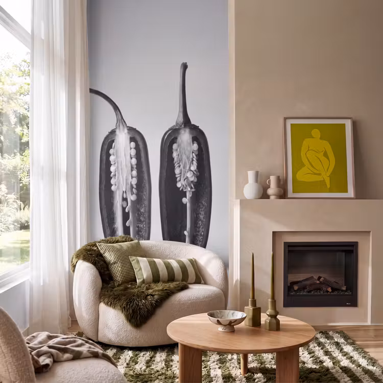 Behang - Pepers - Zwart - Wit - Zaadlijsten — 1