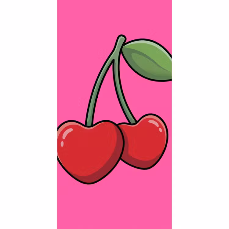 Behang - Kers - Roze - Fruit — 2