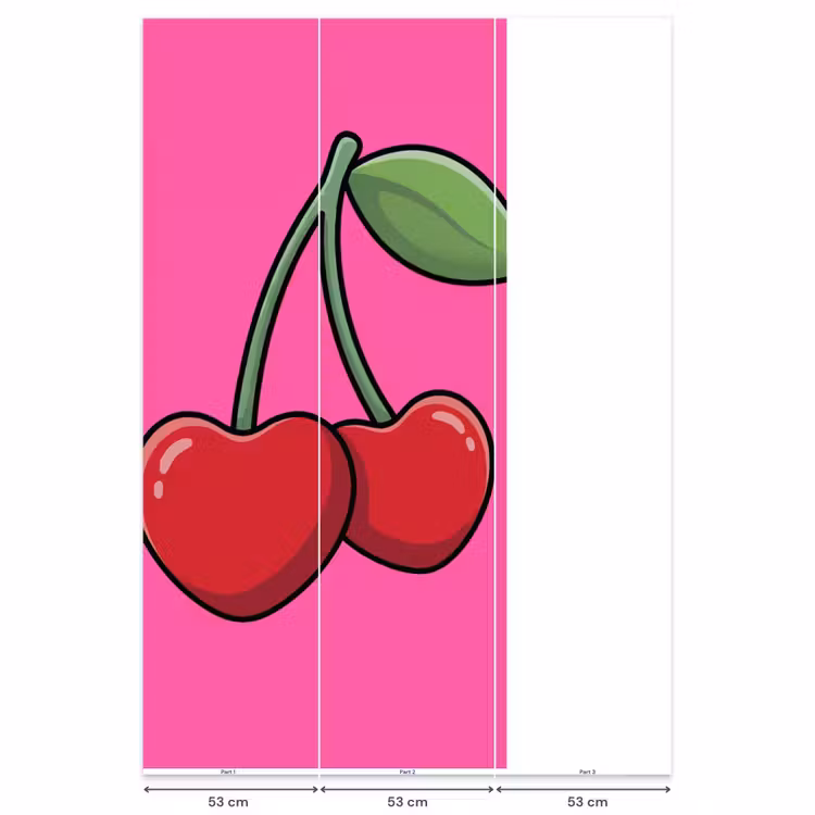 Behang - Kers - Roze - Fruit — 6