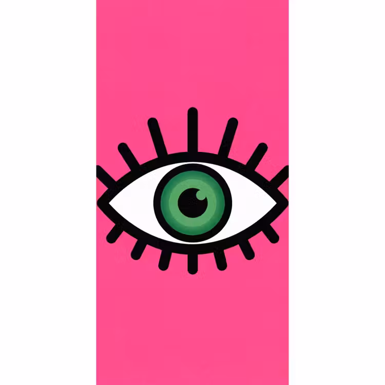 Behang - Minimalistisch - Oog - Roze — 2