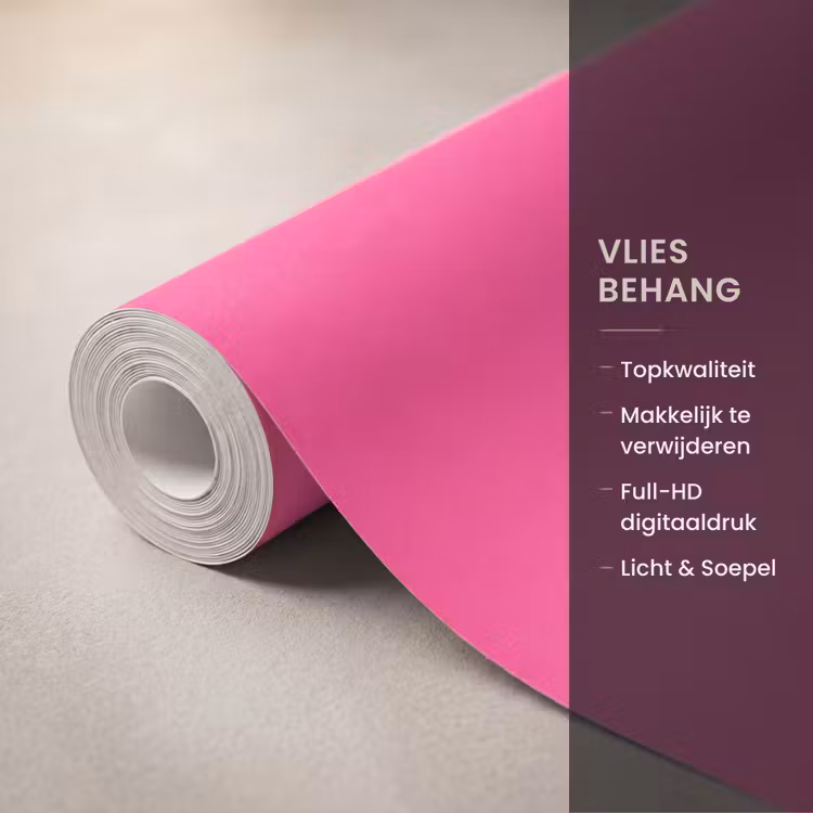 Behang - Minimalistisch - Oog - Roze — 3