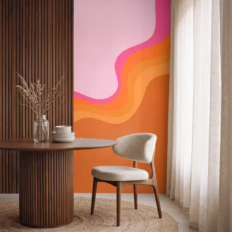 Behang - Retro - Waves - Kleurrijk — 4