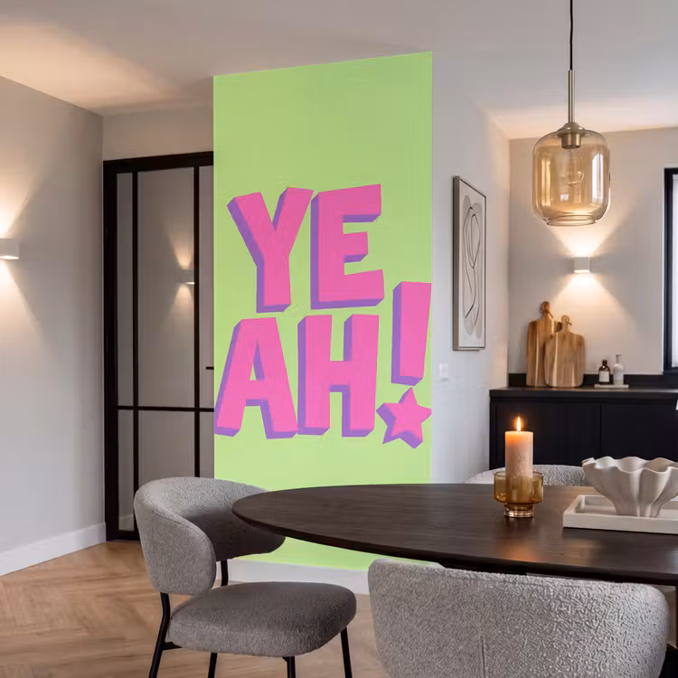 Behang - Groen - Neon - Quote — 5