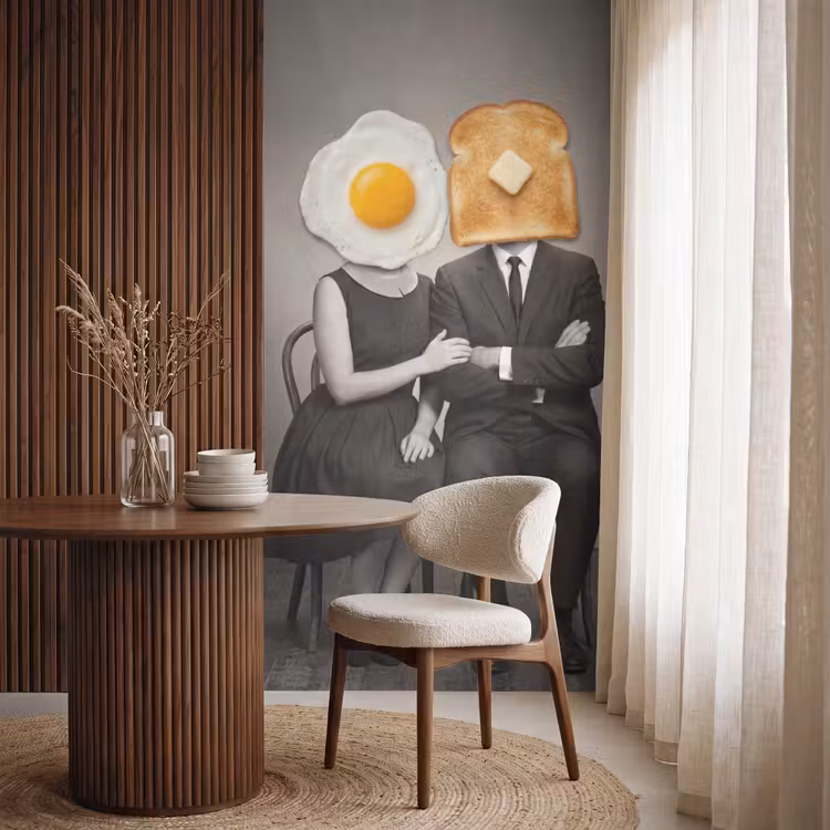 Behang - Ontbijt - Koppel - Ei - Brood — 4