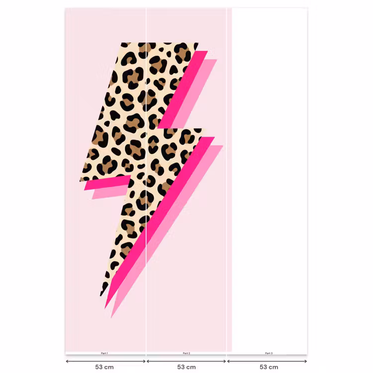 Behang - Stippen - Roze - Bliksem — 6