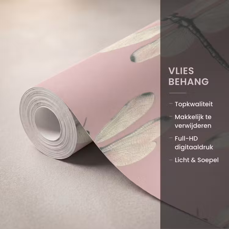Behang - Lillibellen - Patroon - Roze — 3