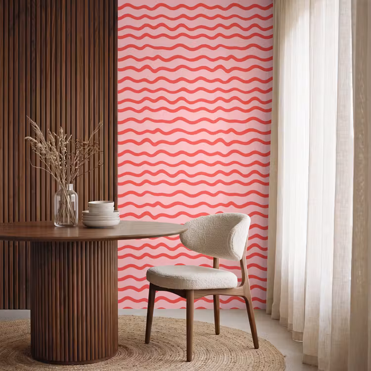 Behang - Speels - Patroon - Rood — 4