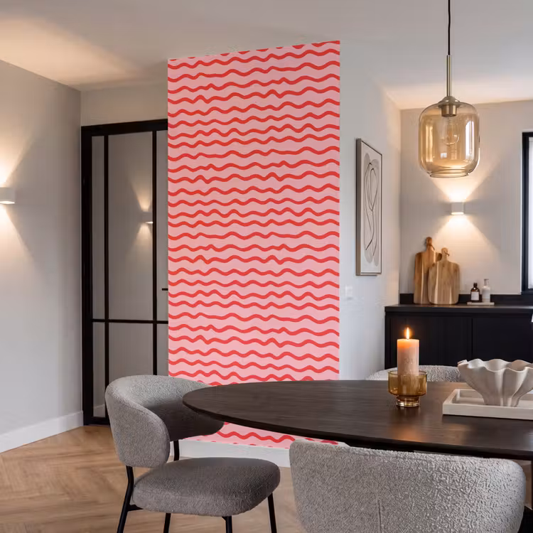 Behang - Speels - Patroon - Rood — 5