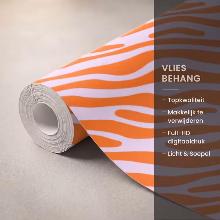 Behang - Strepen - Dynamisch - Oranje — 3