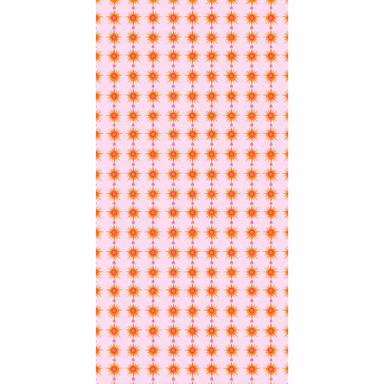 Behang - Zon - Motief - Roze — 2
