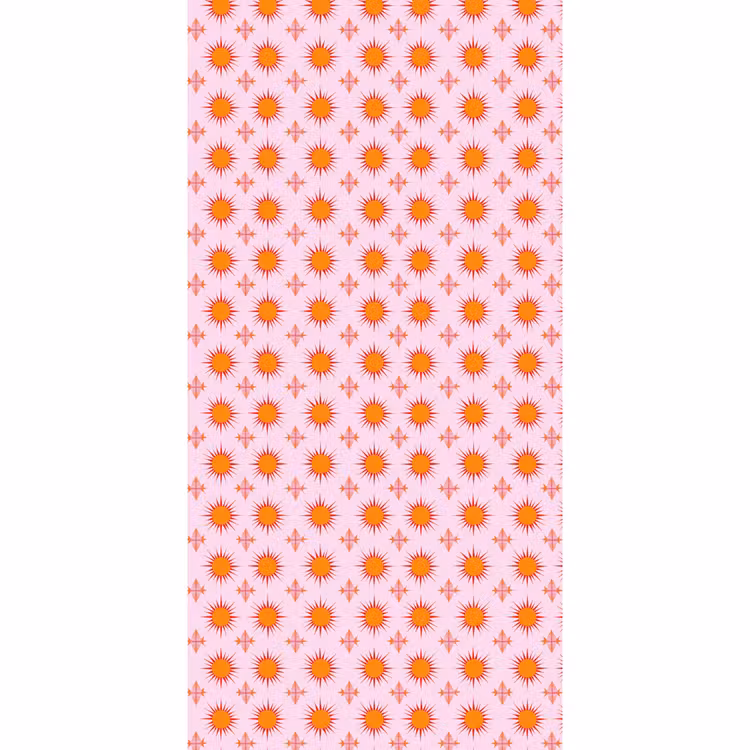 Behang - Zon - Patroon - Roze — 2