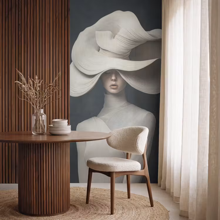 Behang - Modern - Vrouw - Hoed — 4