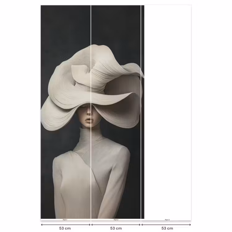 Behang - Modern - Vrouw - Hoed — 6