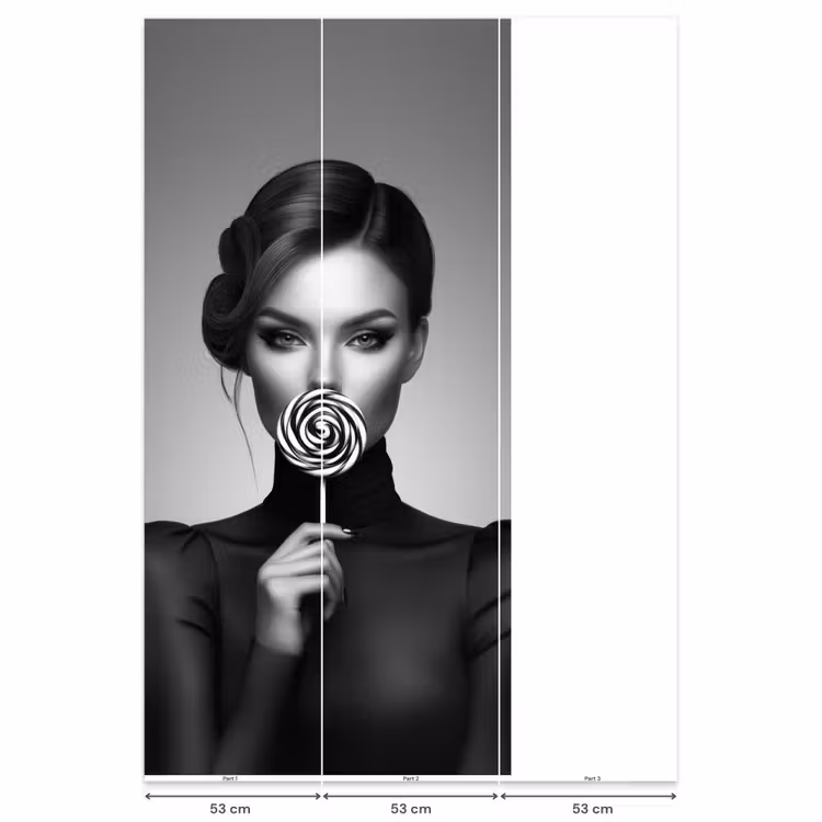 Behang - Vrouw - Lolly - Zwart — 6