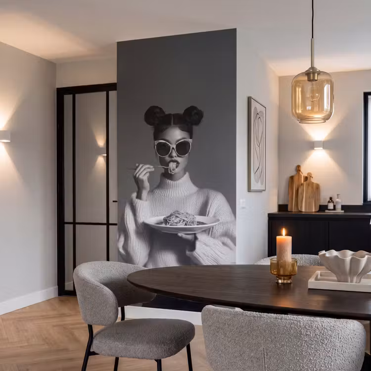 Behang - Vrouw - Pasta - Zonnebril — 5