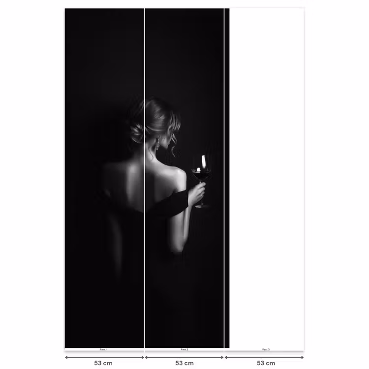 Behang - Vrouw - Wijn - Jurk — 6
