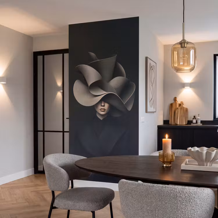 Behang - Zwarte - Hoed - Vrouw — 5
