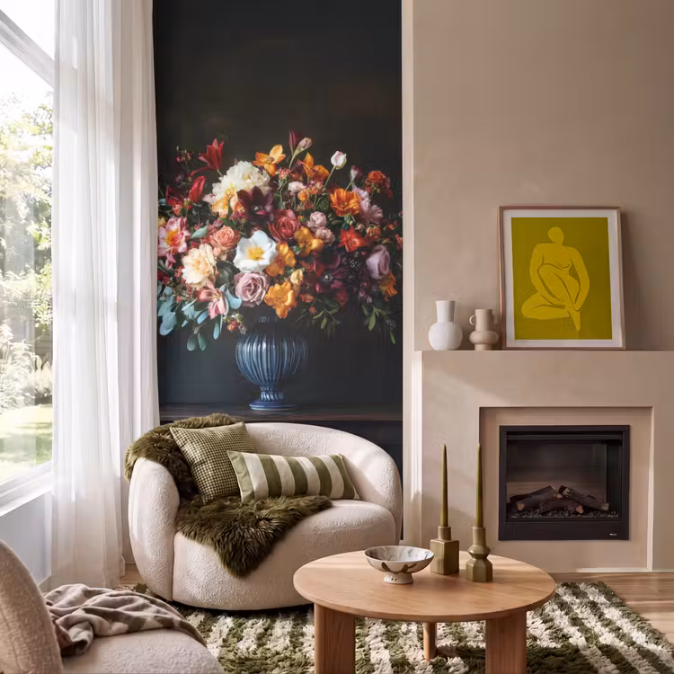 Behang - Groot - Bloemen - Vaas - Boeket — 1