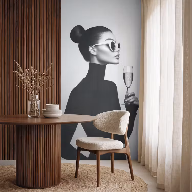Behang - Vrouw - Champagne - Modern — 4