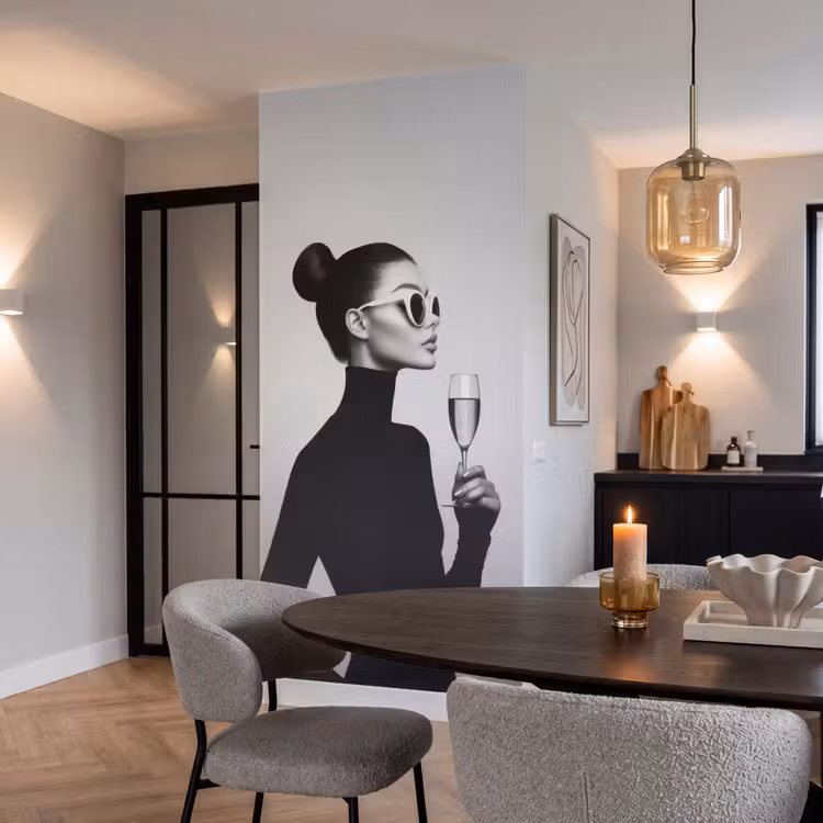 Behang - Vrouw - Champagne - Modern — 5