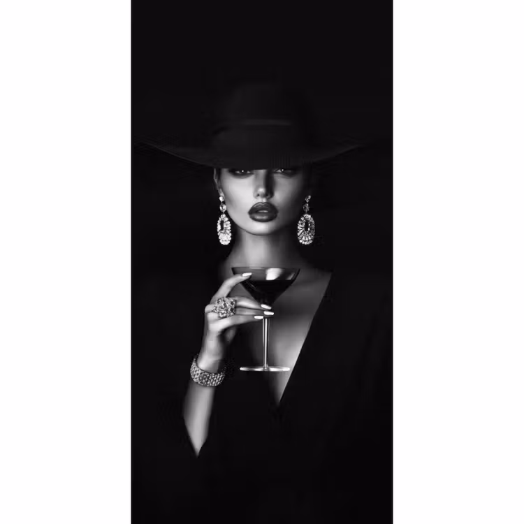 Behang - Vrouw - Cocktail - Chic — 2