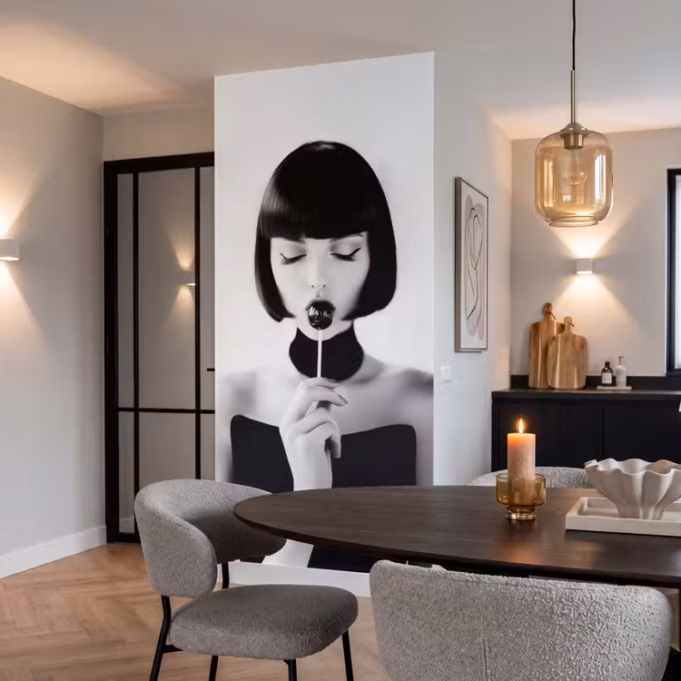 Behang - Vrouw - Lolly - Zwart - Wit — 5
