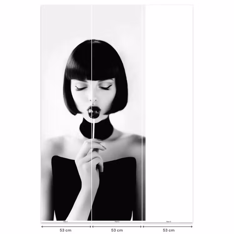 Behang - Vrouw - Lolly - Zwart - Wit — 6