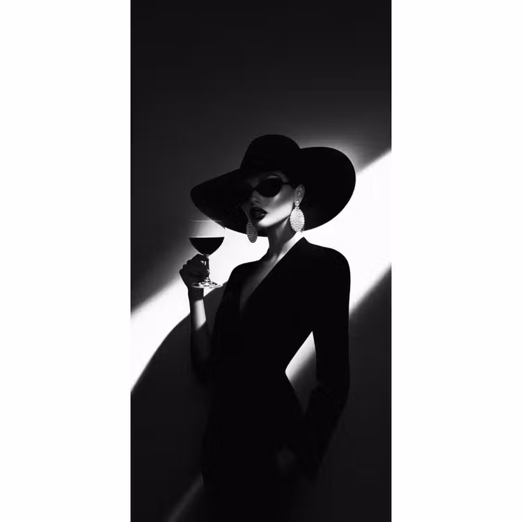 Behang - Vrouw - Wijn - Chic — 2