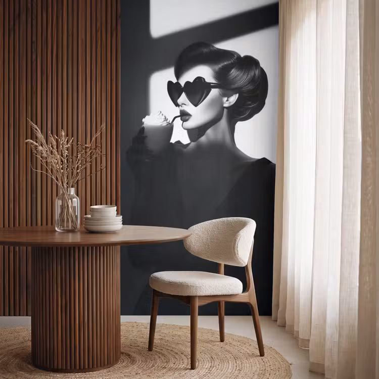 Behang - Vrouw - Zwart - Hart — 4
