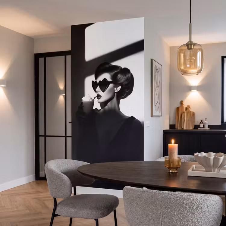Behang - Vrouw - Zwart - Hart — 5