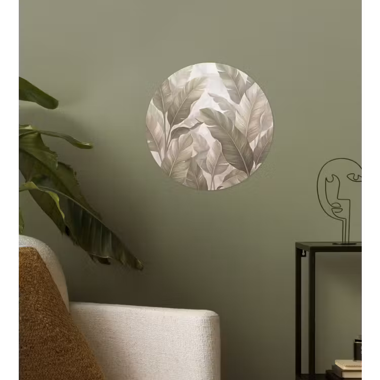 Behangcirkel - Bladeren - Tropisch - Natuur - Abstract - Beige — 3