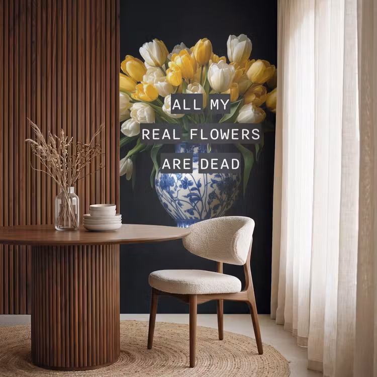 Behang - Quotes - Bloem - Tulp - Geel — 4