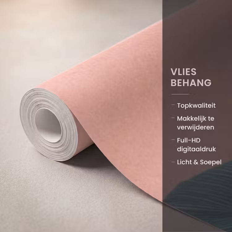 Behang - Tropische bladeren - Bloemen - Roze - groen — 3