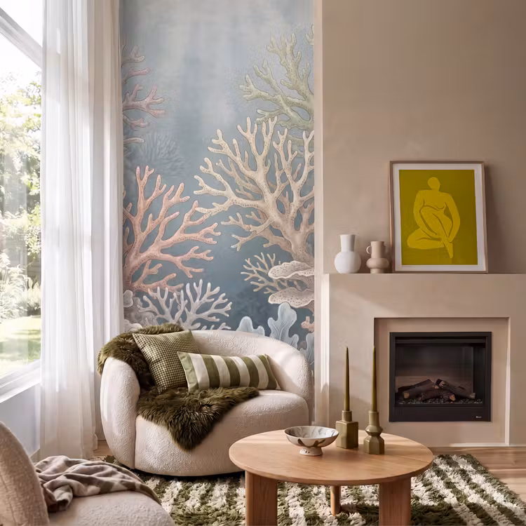 Behang - Koraal - Zeeleven - Onderwater - Illustratie - Natuur — 1