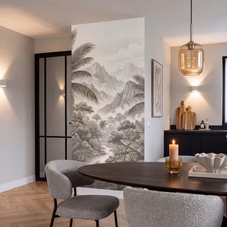 Behang - Natuur - Bergen - Rivier - Tropisch - Vintage — 5