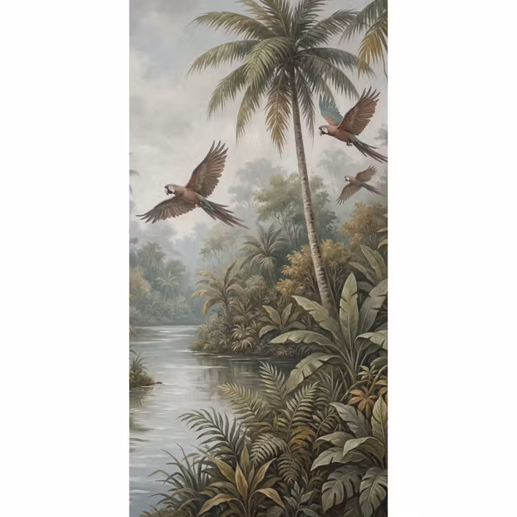 Behang - Vogel - Vliegend - Tropisch - Landschap - Klassiek — 2