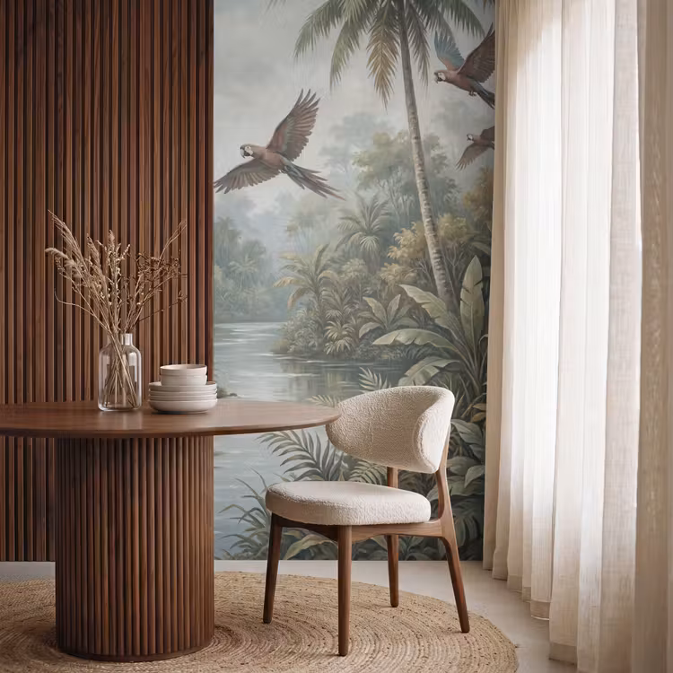 Behang - Vogel - Vliegend - Tropisch - Landschap - Klassiek — 4