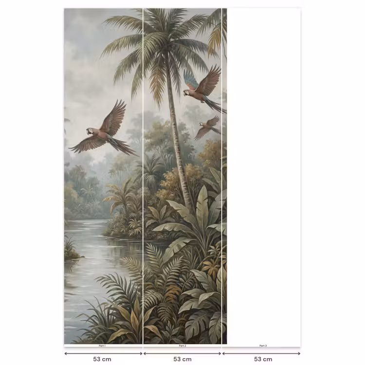 Behang - Vogel - Vliegend - Tropisch - Landschap - Klassiek — 6
