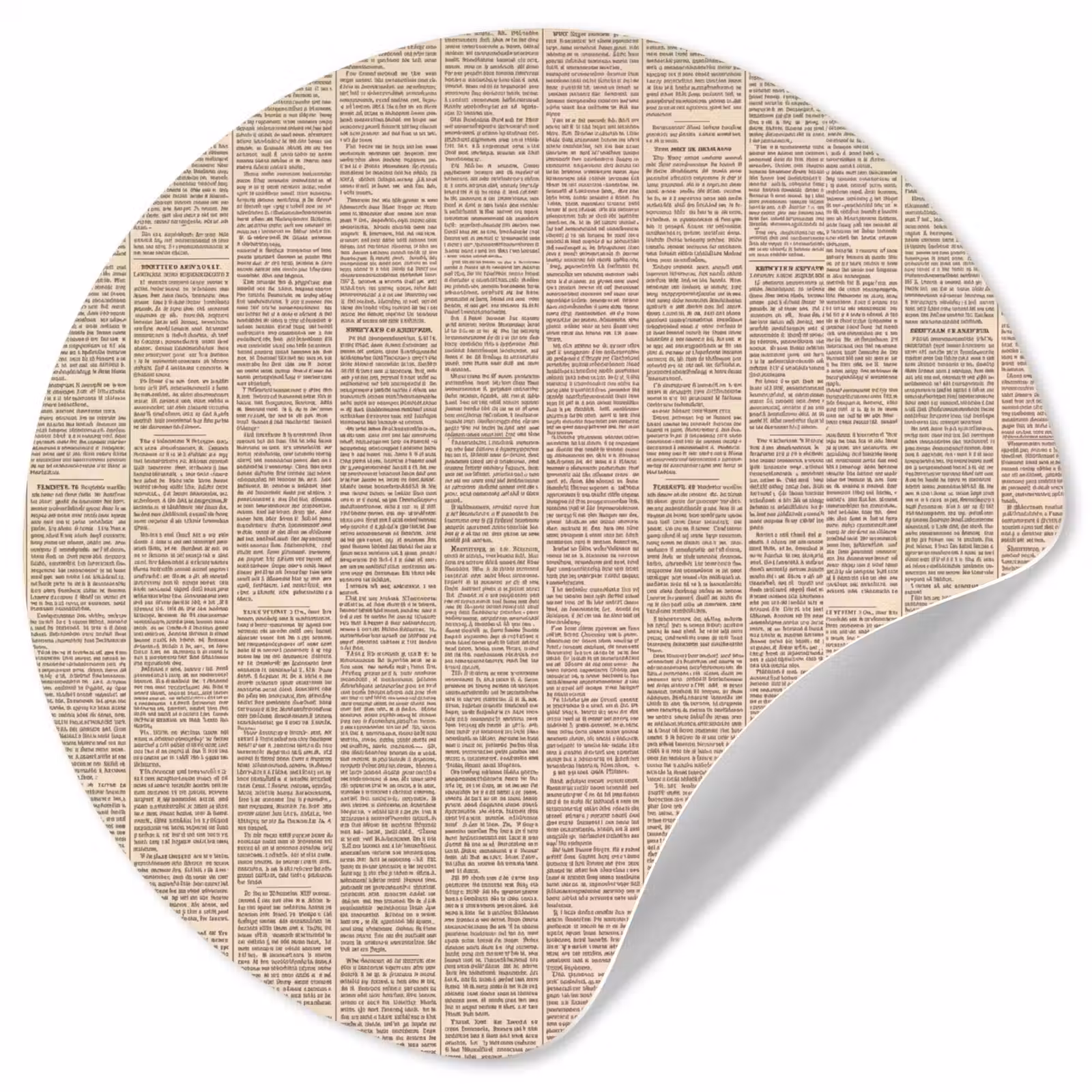 Behangcirkel - Krant - Nieuws - Historisch - Vintage - Beige — 1