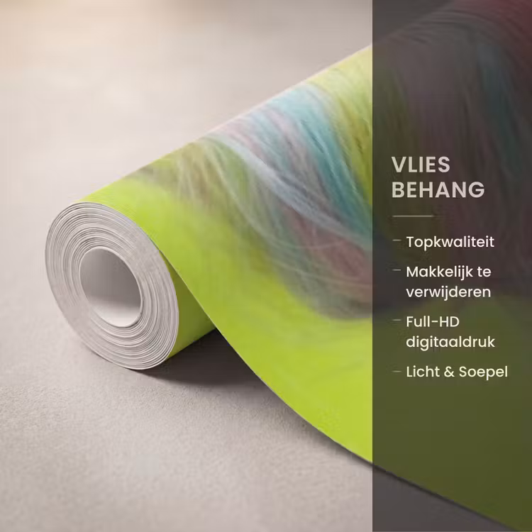 Behang - Vrouw - Kleurrijk haar - Pop art - Modern - Levendig — 3