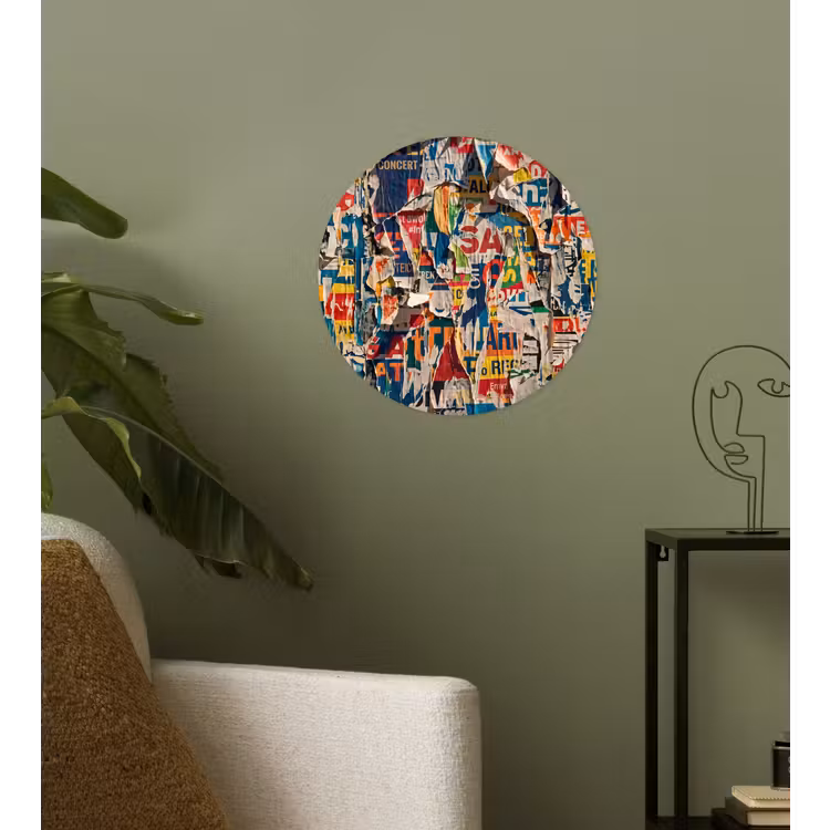 Behangcirkel - Abstract - Gelaagd papier - Urban - Modern - Kleurrijk — 3