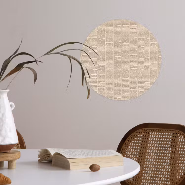 Behangcirkel - Krant - Nieuws - Historisch - Vintage - Beige — 4