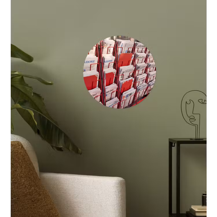 Behangcirkel - Kranten - Rek - Stedelijk - Dagelijks leven - Rood — 3